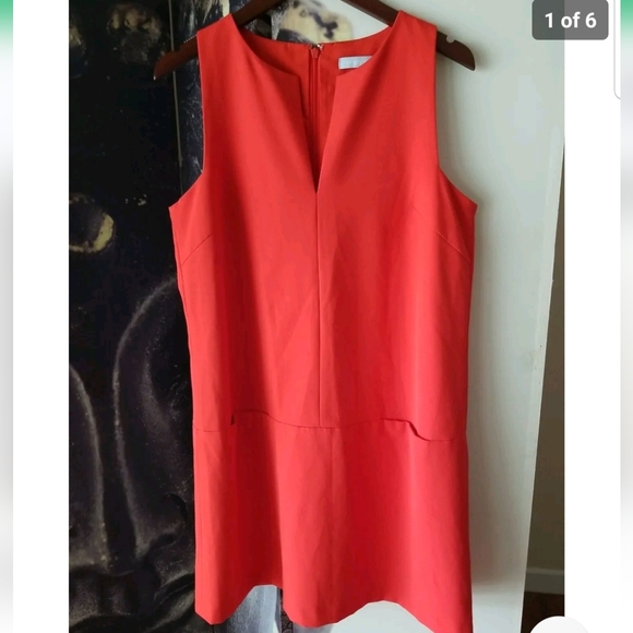 ANTONIO MELANI Dresses & Skirts - ANTONIO MELANI Women's Bright Red Sleeveless V Neck Shift Dress Size‎ 10